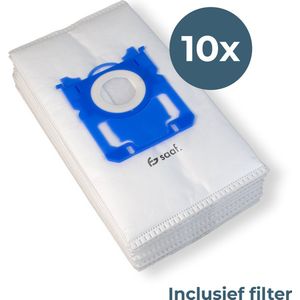 Stofzuigerzakken - 10 stuks - Geschikt voor S-Bag stofzuigers - Geschikt voor Philips, Electrolux, AEG en meer - Inclusief Filter