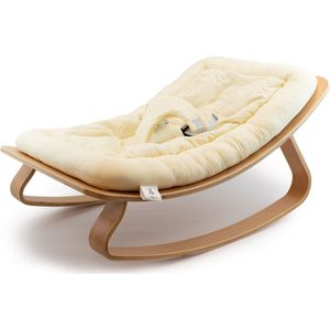 Babiem Wipstoel - Schommelstoel voor Baby - Incl. Afneembaar Matras - Hout - Beige