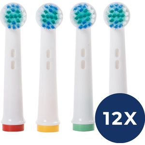 Saaf Opzetborstels geschikt voor Oral B - 12 stuks - Elektrische Tandenborstel - Incl Kleurringetjes