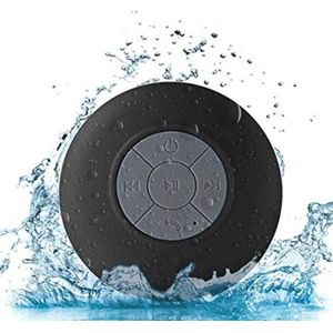 WiseGoods - Premium Waterproof Bluetooth Speaker Met Zuignap - Badkamer & Douche Speaker - Zwart