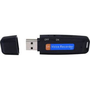 WiseGoods - USB Stick Voice Recorder - Mini Dictafoon - Spy - Audio Memo Recorder - Zonder Micro SD - Zwart