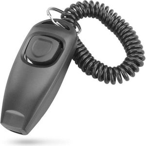 WiseGoods Honden Clicker met Fluitje - Honden Speelgoed Intelligentie Training - Hondenfluit - Hondentrainer Anti Blaf - Zwart