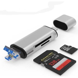 WiseGoods 5 in 1 USB Stick Kaartlezer - Geheugenkaartlezer - MicroSD kaart lezer / TF Memory Card Reader - Type C USB
