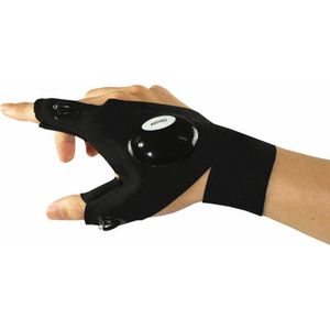 Luxe Vingerloze Handschoen met LED Licht - Zaklamp - Sporthandschoen - Reparatie op Donkere Plekken - Camping - Sporten