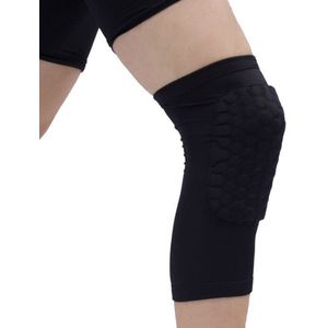 WiseGoods Luxe Basketbal / Volleybal Knieband - Kniekussen Sport - Brace - Knielappen - Kniebeschermers - Kniestukken - Zwart - L