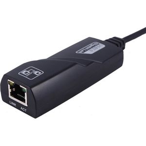 WiseGoods Luxe USB 2.0 Naar RJ45 - Netwerk Splitter Internet - Ethernet Kabel Adapter Voor Laptop / PC / Mac - Internetkabel Zwart