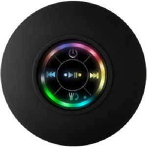 WiseGoods Premium Bluetooth Speaker Waterproof - RGB LED USB - Soundbar Badkamer - Douche Speakers - Muziek - Cadeau - Zwart