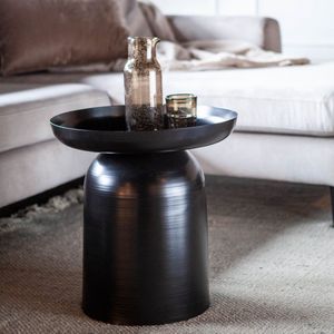 Sidetable Bodie - black - Rond - 45cm