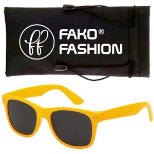 Fako Fashion® - Heren Zonnebril - Dames Zonnebril - Classic - UV400 - Geel