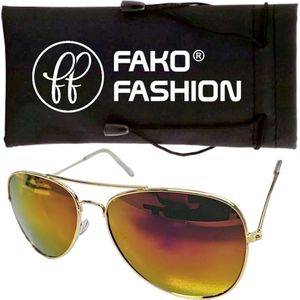 Fako Fashion® - Piloten Zonnebril - Pilotenbril - Piloot Zonnebril - Heren Zonnebril - Dames Zonnebril - Goud - Mercury