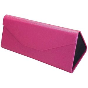 Fako Bijoux® - Brillenkoker - Opvouwbaar - Driehoek - 16x7x6.5cm - Roze