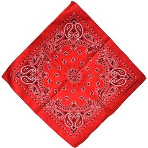 Fako Fashion® - Bandana - Hoofddoek - Mondbescherming - Zakdoek - Sjaal - Paisley II - Rood