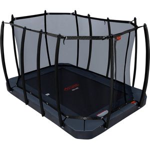 Avyna Trampoline FlatLevel 520x305 (352) met veiligheidsnet – Grijs