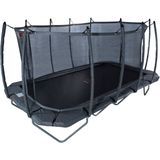 Avyna Veiligheidsnet gebogen palen tbv trampoline set 352 - L520 x B305 cm - Grijs
