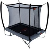 Avyna Pro-Line trampoline 213 - 275x190cm + Royal Class Veiligheidsnet & gratis Trapje - Grijs