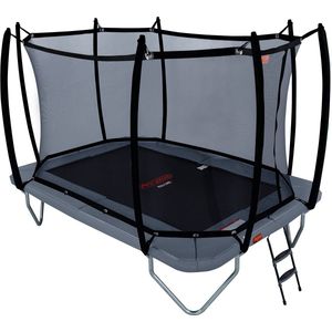 Avyna Pro-Line trampoline 238 - 380x255 cm - HD Plus + Royal Class Veiligheidsnet & gratis Trapje - HD Grijs