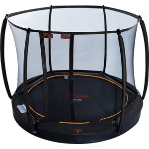 Trampoline Avyna Pro-Line FlatLevel 305 + Royal Class Veiligheidsnet Zwart