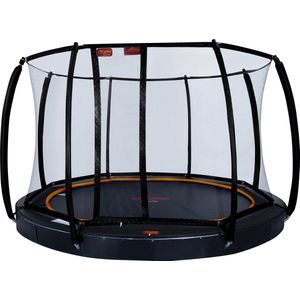 Avyna Pro-Line FlatLevel trampoline 14 Ø430cm + Royal Class Veiligheidsnet – Zwart