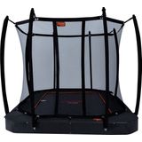 Avyna Trampoline FlatLevel 340x240 (234) met veiligheidsnet – Zwart