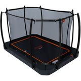 Avyna Trampoline FlatLevel 380x255 (238) met veiligheidsnet – Zwart