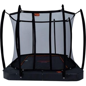 Trampoline Avyna Pro-Line FlatLevel 238 + Royal Class Veiligheidsnet Zwart