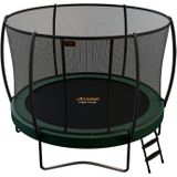 Avyna trampoline veiligheidsnet rond Ø245 (08) - Zwart - Gebogen palen - Royal Class