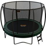 Avyna trampoline veiligheidsnet rond Ø430 cm (14) - Zwart - Gebogen palen - Royal Class