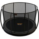 Avyna trampoline veiligheidsnet rond Ø430 cm (14) - Zwart - Gebogen palen - Royal Class