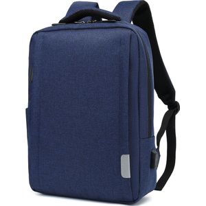ZILOU® Rugzak - 16 inch Laptop Rugtas - Schooltas - 25L - USB Poort - Waterafstotend - Unisex - Blauw