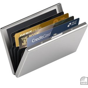 RFID Pasjeshouder – Aluminium Creditcardhouder - Geschikt voor Mannen en Vrouwen – Zilver