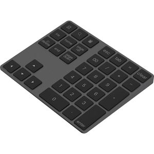 YONO Numpad Draadloos – Numeriek Toetsenbord met Bluetooth – Keypad geschikt voor Apple en Microsoft – Space Grey