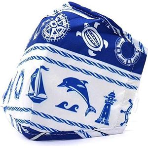 Fashion wasbaar katoenen mondmasker - mondkapje - marina print