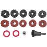 Weber Tools - Draadeind Reinigingset - 5 Fijne Borstels - 5 Grove Borstels - Boormachine Adapter