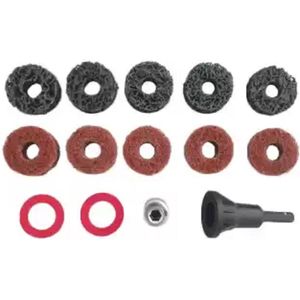 Weber Tools - Draadeind Reinigingset - 5 Fijne Borstels - 5 Grove Borstels - Boormachine Adapter