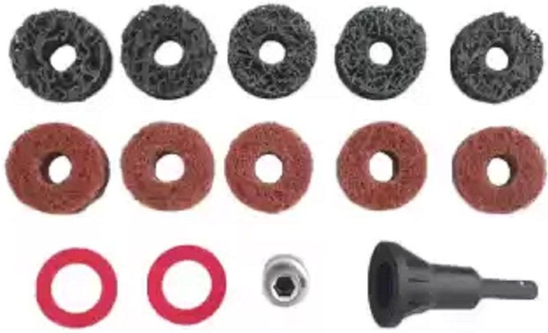 Weber Tools - Draadeind Reinigingset - 5 Fijne Borstels - 5 Grove Borstels - Boormachine Adapter