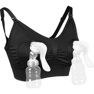 ForDig - Kolfbeha en Voedingsbeha - Zwart - Extra Verstelbaar - Naadloos