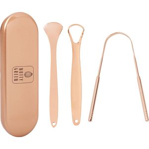 Nutty Green Tongschraper (3-Delig) - Tongreiniger - Tong Schraper - Slechte Adem - Tongborstel - RVS