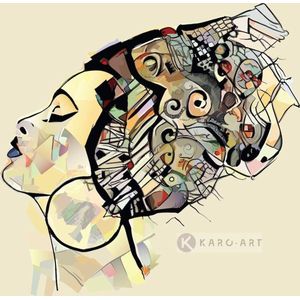 Afbeelding op acrylglas - Afrikaanse vrouw , Multikleur , 3 maten , Premium print