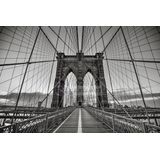 Afbeelding op acrylglas - Brooklyn Bridge Zwart Wit, New York