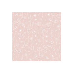Little Dutch Vliesbehang - Wild Flowers Pink - Roze - 10mx53cm