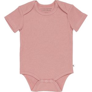 Little Dutch - Romper Korte Mouw Rib - Biologisch Katoen - Neutrale Kleur