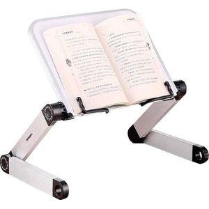 Fedec Boekstandaard - Verstelbaar - Salontafelboek - Aluminium - Zwart - 30 x 40 x 36 cm