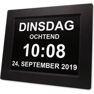 Digitale Dementieklok met XL Beeldscherm