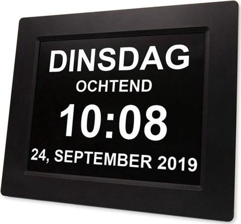 Digitale Dementieklok met XL Beeldscherm