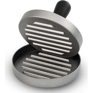 Michelino Hamburgerpers - Antiaanbaklaag - RVS materiaal - Zilver