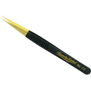 Beauty Label Pincet - Lash Tweezer- BL-12 -Zwart/Goud