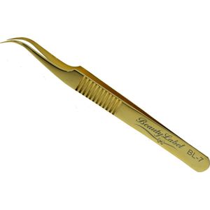 Beauty Label Pincet - Curved Tweezer - BL-7 - Goud