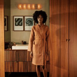 Kayori - Geisha - Badjas - Bruin - 100% Biologisch Katoen