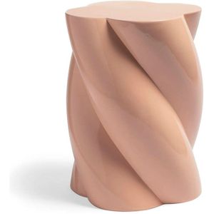 &k amsterdam Pillar Marshmallow Bijzettafel H 40 cm - Roze