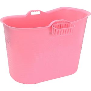 FlinQ Bath Bucket - Mobiele Badkuip voor in de Douche - Zitbad voor Volwassenen - Ook als Ijsbad / Ice Bath - Dompelbad voor Wim Hof Methode - Roze - 185L